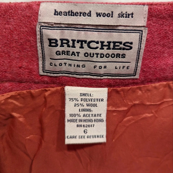 Vintage Heathered Hot Pink Wool Blend Lined Skirt Size 6 - Picture 4 of 4